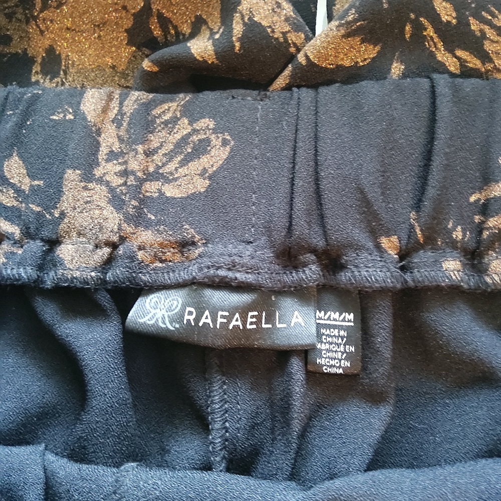 Elegant Black and Brown Floral Trousers - Picture 8 of 9